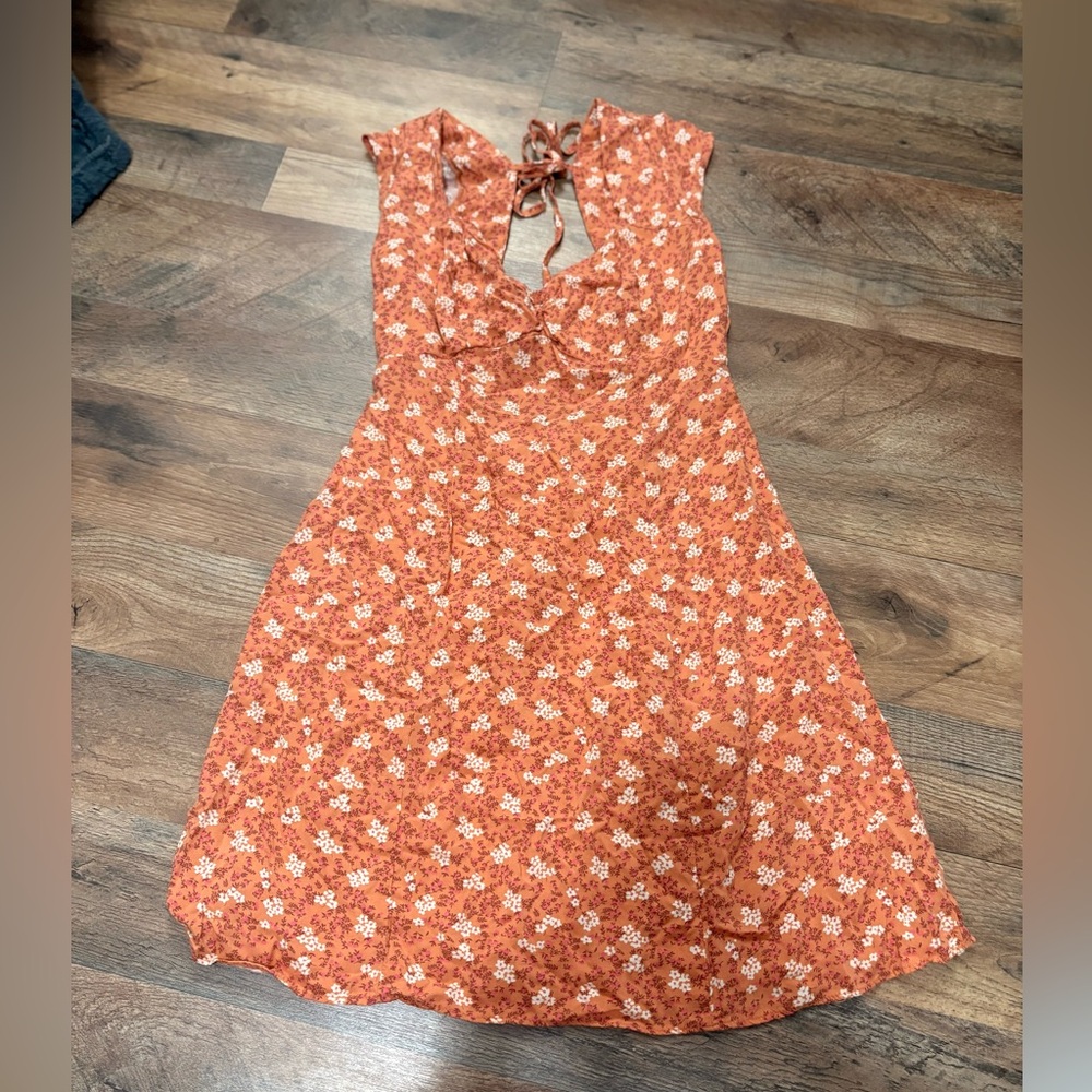 Zara Orange Floral Mini Dress